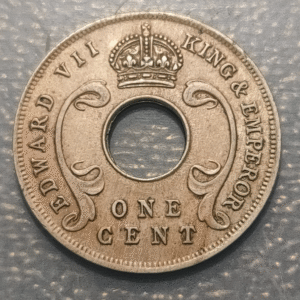 EAST AFRICA & UGANDA EDWARD VII 1 CENT 1909 MBC+