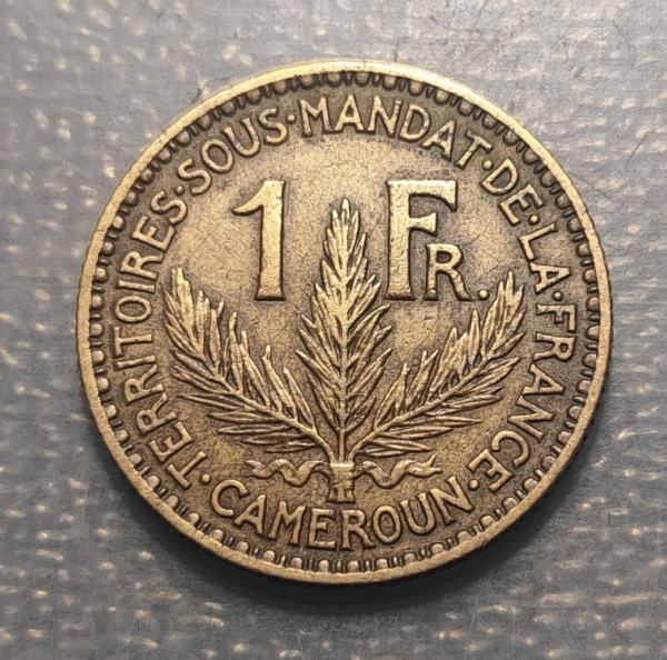 CAMERUN CAMEROUN 1 FRANC 1 FRANCO 1924 MBC - Imagen 2