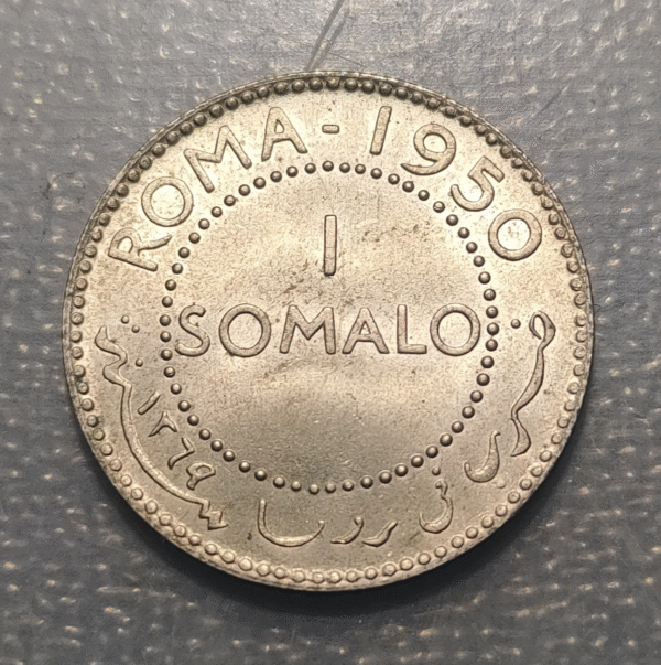 SOMALIA ADMINISTRACION ITALIANA 1 SOMALO 1950 EBC+ - Imagen 2