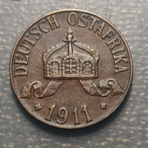 GERMAN EAST AFRICA 1 HELLER 1911 J