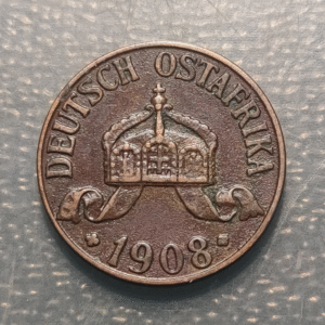 GERMAN EAST AFRICA 1 HELLER 1908 J