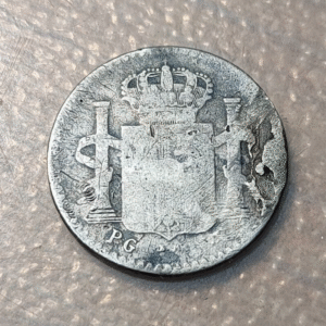 PUERTO RICO ALFONSO XIII 5 CENTAVOS 1896 UTILIZADA COMO BOTON ESCASA