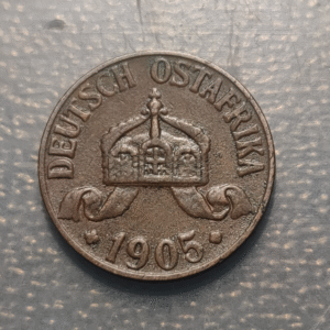 GERMAN EAST AFRICA 1 HELLER 1905 A