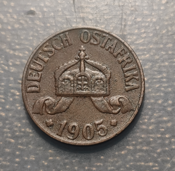 GERMAN EAST AFRICA 1 HELLER 1905 A