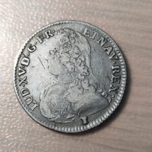 FRANCIA FRANCE LOUIS XV 1/2 ECU 1727 (9) RENNES MBC-