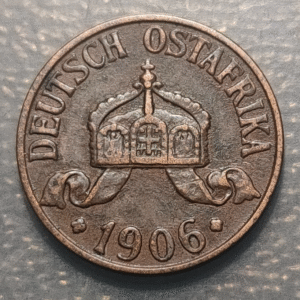 GERMAN EAST AFRICA 1 HELLER 1906 A