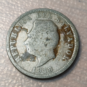 EL SALVADOR 5 CENTAVOS 1918