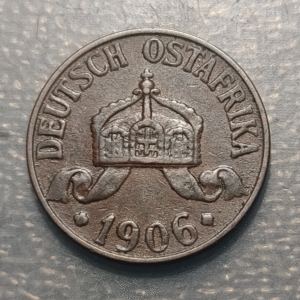 GERMAN EAST AFRICA 1 HELLER 1906 A