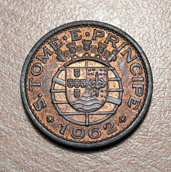 SANTO TOME Y PRINCIPE SAINT THOMAS & PRINCE PORTUGAL 20 CENTAVOS 1962 KM 16.1