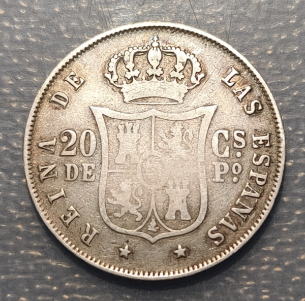 FILIPINAS PHILIPPINES 20 CENTAVOS 1868 - Imagen 2