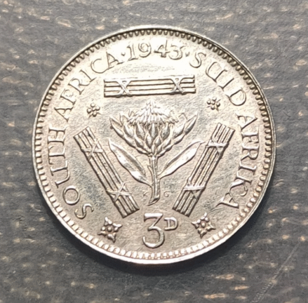 SUDAFRICA SOUTH AFRICA GEORGE VI 3 PENCE 1943 EBC/EBC+