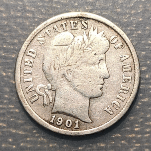USA UNITED STATES DIME 1901 S SCARCE