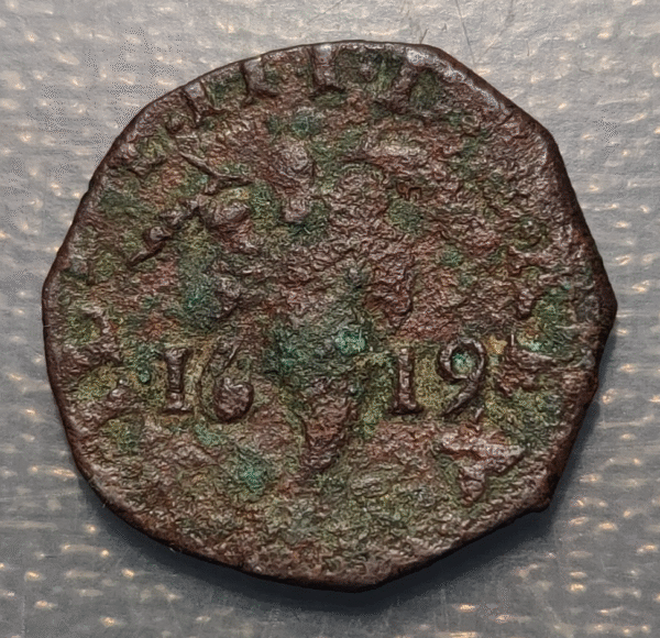 IMPERIO ESPAÑOL NAPOLES FELIPE III TORNESI 1619 F DEBAJO ALTAR LEON - Imagen 2