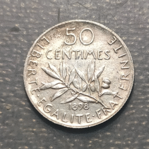 FRANCIA FRANCE 50 CENTIMES 1898 MBC+
