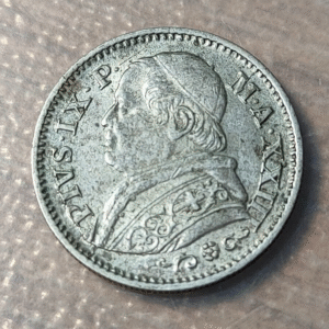 ESTADOS PAPALES VATICANO STATO DELLA CHIESA PIO IX 10 SOLDI 1868