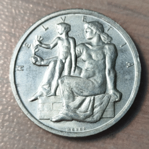 SUIZA SWITZERLAND 5 FRANCOS 5 FRANCS 1948