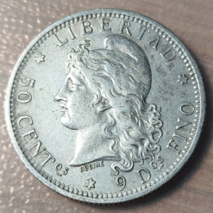 ARGENTINA 50 CENTAVOS 1883 EBC-/EBC