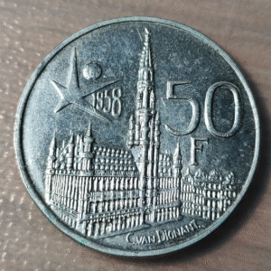 BELGICA BELGIUM 50 FRANCOS 50 FRANCS 1958