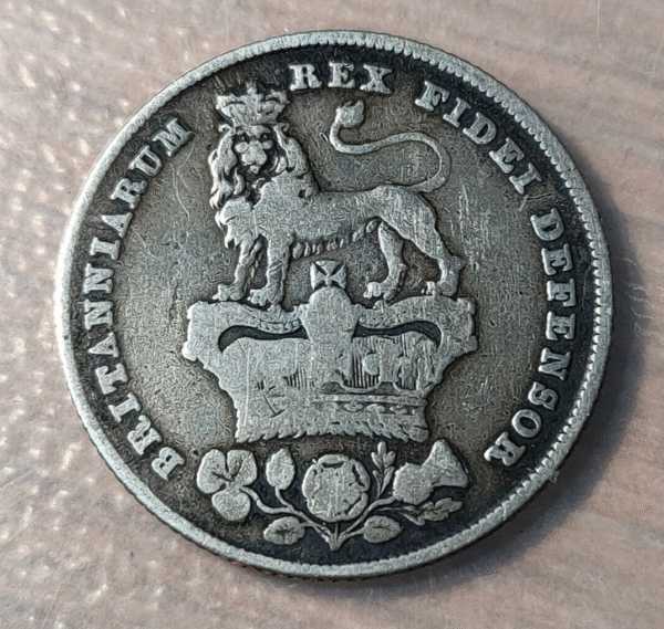 GREAT BRITAIN GRAN BRETAÑA GEORGE IV SHILLING 1826 - Imagen 2