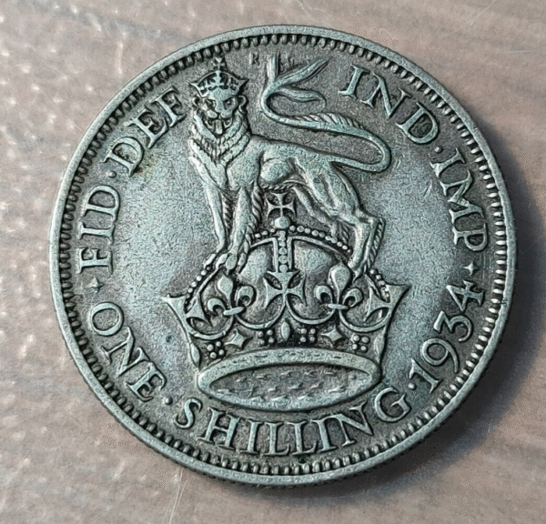 GREAT BRITAIN GRAN BRETAÑA GEORGE V SHILLING 1934