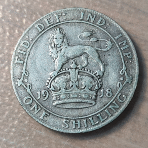 GREAT BRITAIN GRAN BRETAÑA GEORGE V SHILLING 1918