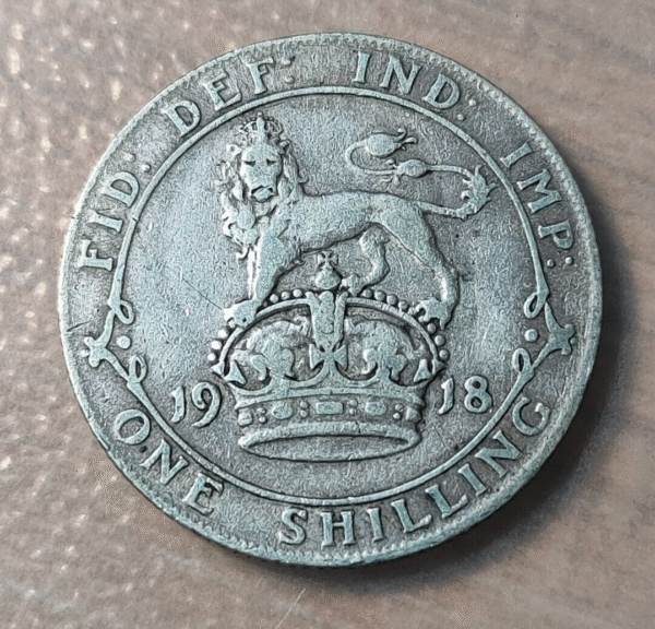 GREAT BRITAIN GRAN BRETAÑA GEORGE V SHILLING 1918