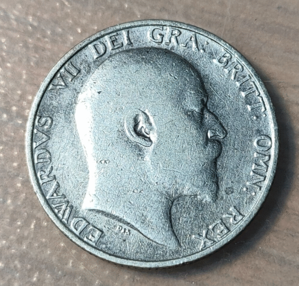 GREAT BRITAIN GRAN BRETAÑA EDWARD VII SHILLING 1908 - Imagen 2