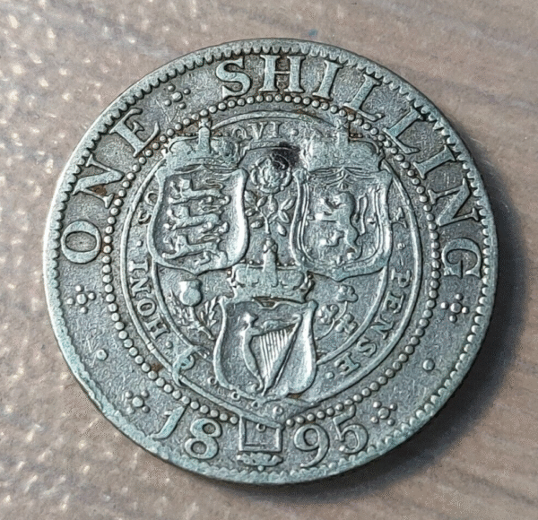 GREAT BRITAIN GRAN BRETAÑA VICTORIA SHILLING 1895