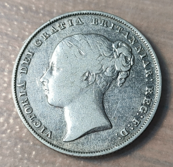 GREAT BRITAIN GRAN BRETAÑA VICTORIA SHILLING 1856