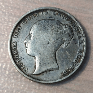 GREAT BRITAIN GRAN BRETAÑA VICTORIA SHILLING 1839 SCARCE ESCASA