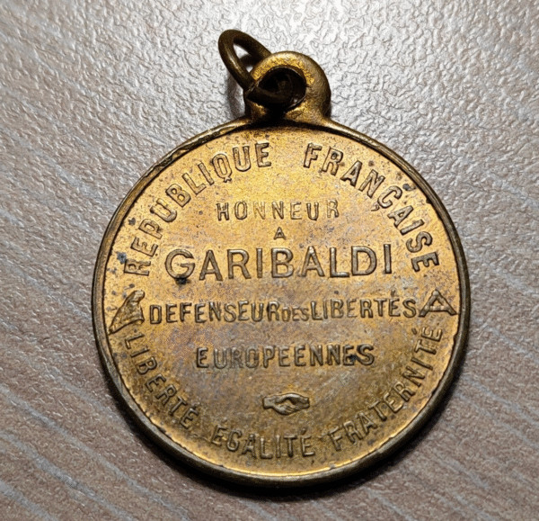 ITALIA MEDALLA GIUSEPPE GARIBALDI 30x23 mm 5 g - Imagen 2