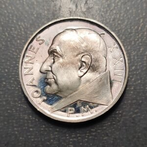 MEDALLA RELIGIOSA VATICANO JUAN XXIII MEDALLA ANIVERSARIO MUERTE 1963-1968 PLATA