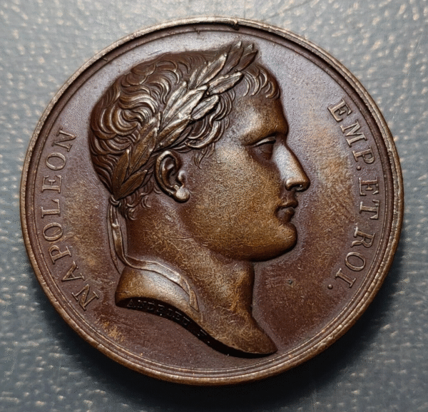FRANCIA UCRANIA NAPOLEON BONAPARTE MEDALLA 1812 AGUILA FR. BORISTENES DNIEPR - Imagen 2