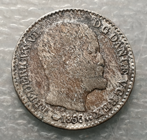 DINAMARCA DENMARK FREDERICK VII 4 SKILLING RIGSMONT 1854 MBC-