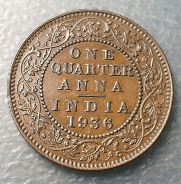INDIA BRITISH INDIA BRITANICA GEORGE V 1/4 ANNA 1936 EBC - Imagen 2