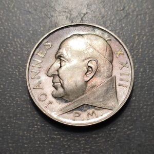 MEDALLA RELIGIOSA VATICANO JUAN XXIII MEDALLA ANIVERSARIO MUERTE 1958-1968 PLATA