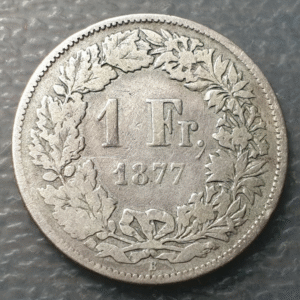 SUIZA SWITZERLAND 1 FRANC 1877 B BC