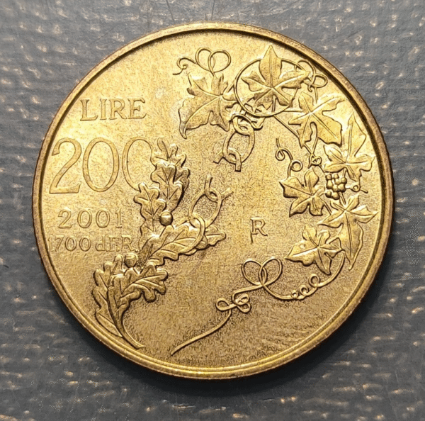 SAN MARINO 200 LIRAS 200 LIRE 2001