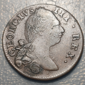 IRELAND IRLANDA GEORGE III 1/2 PENNY 1781 MBC SCARCE ESCASA
