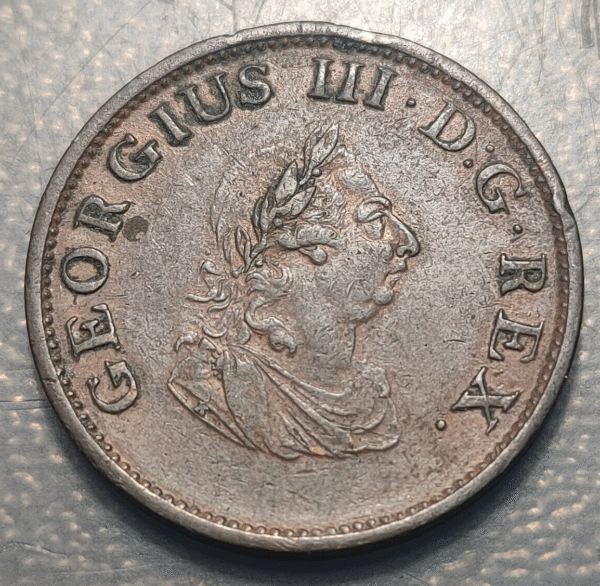 IRELAND IRLANDA GEORGE III 1/2 PENNY 1805 EBC