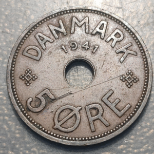 FAROE ISLANDS ISLAS FEROE 5 ORE 1941 MBC