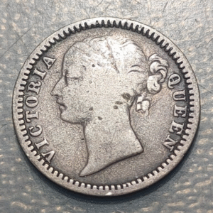 INDIA BRITISH INDIA BRITANICA VICTORIA 1/4 RUPEE 1840 BC+