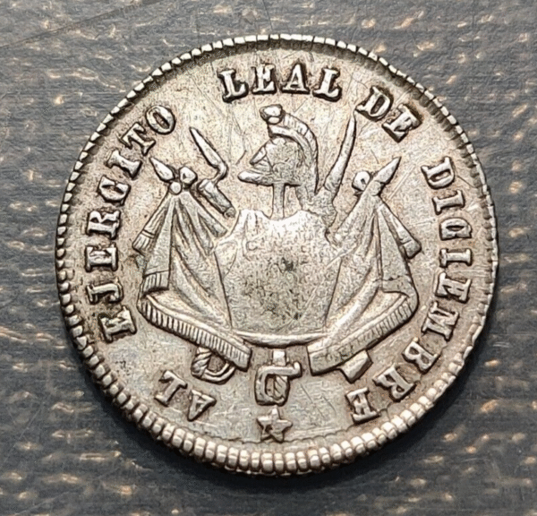 BOLIVIA MEDALLA 1865 GRATITUD PUEBLO AL EJERCITO REAL DICIEMBRE MODULO 1 REAL 3g