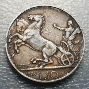 ITALIA REINO VITTORIO EMANUELE III 10 LIRAS 10 LIRE 1929 ** MBC-