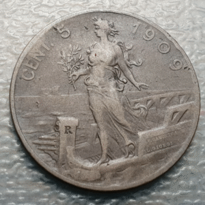 ITALIA REINO VITTORIO EMANUELE III 5 CENTESIMI 1909 BC+