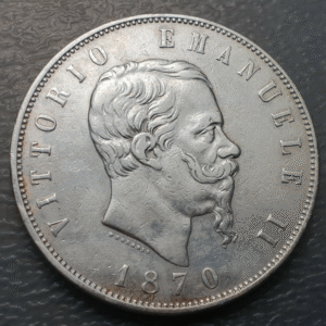 ITALIA REINO VITTORIO EMANUELE II 5 LIRE 5 LIRAS 1970 R ROMA ESCASA MBC/MBC+