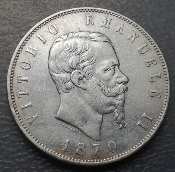 ITALIA REINO VITTORIO EMANUELE II 5 LIRE 5 LIRAS 1970 R ROMA ESCASA MBC/MBC+