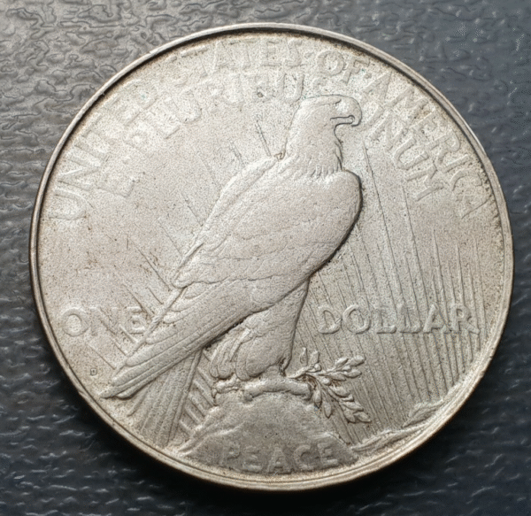 USA UNITED STATES PEACE DOLLAR 1922 MISTRIKE SLIGHTLY RIMMED EDGE - Imagen 2
