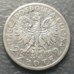 POLONIA POLAND 2 ZLOTY 2 ZLOTYCH 1933 MBC