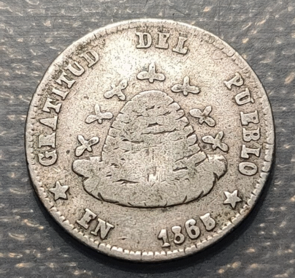 BOLIVIA MEDALLA 1865 GRATITUD PUEBLO AL EJERCITO REAL DICIEMBRE MODULO 1 REAL - Imagen 2